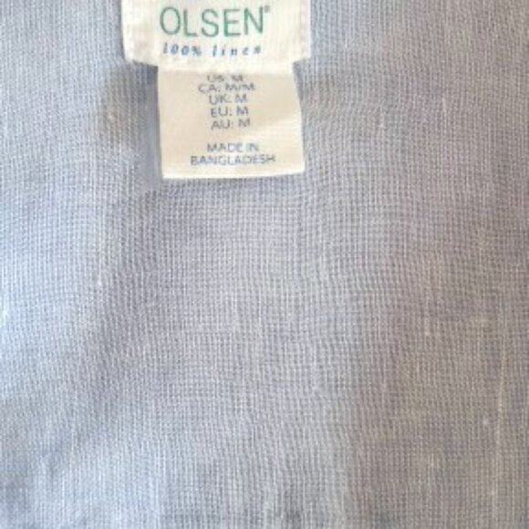 Sigrid Olsen Pastel Blue Long Sleeve Linen Casual Tunic Blouse in Size M… - Picture 5 of 5